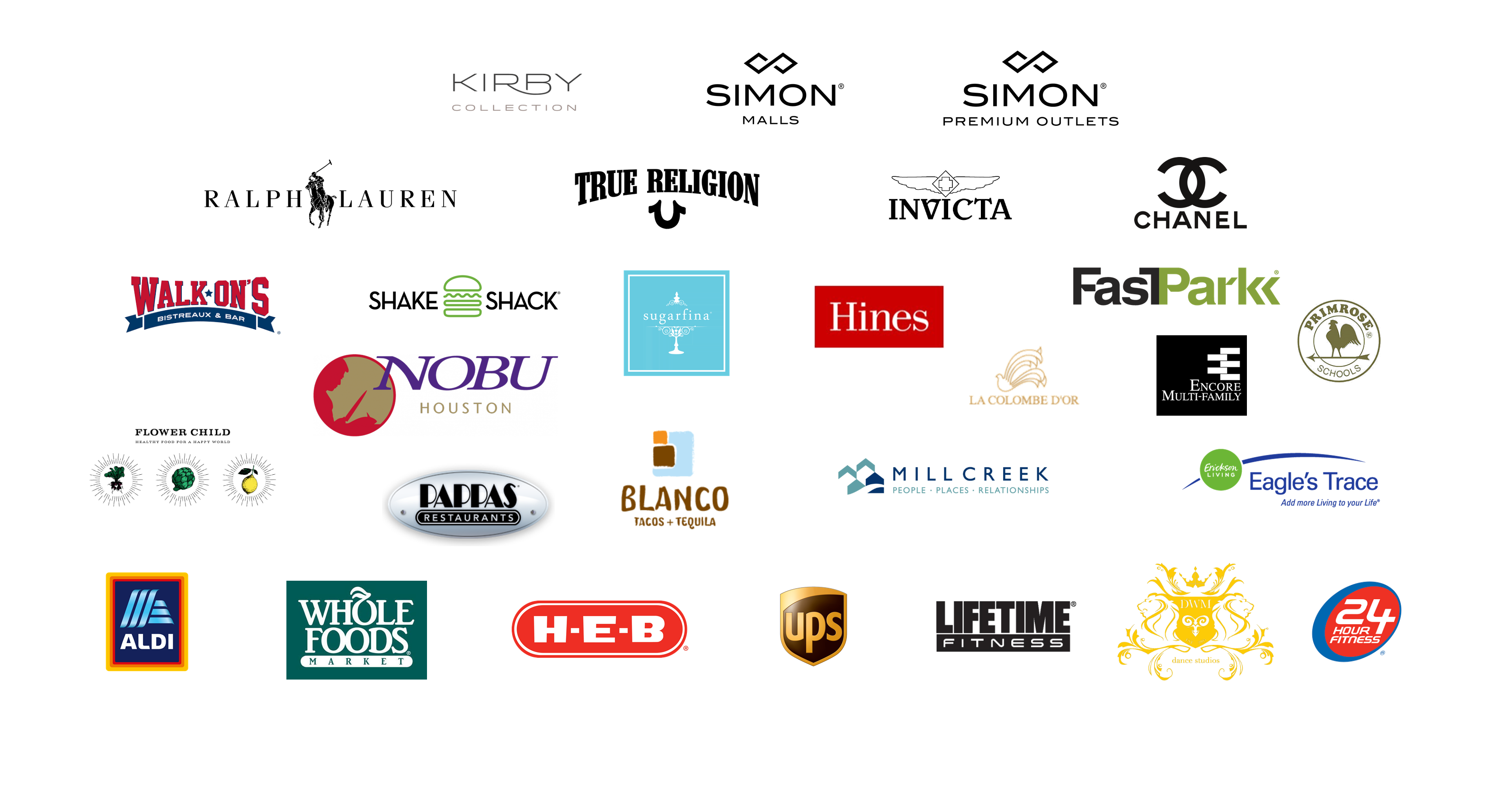 A collage of companies we have worked with.